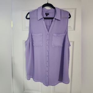 SOLD EUC Torrid Harper Lilac Blouse sz 3